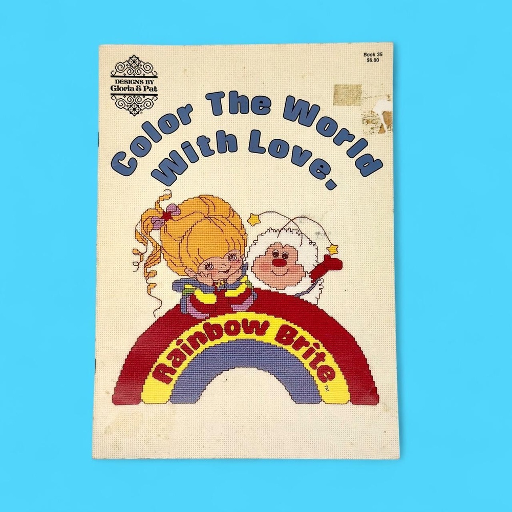 Rare 1985 Rainbow Brite Color The World With Love Cross Stitch Pattern Booklet